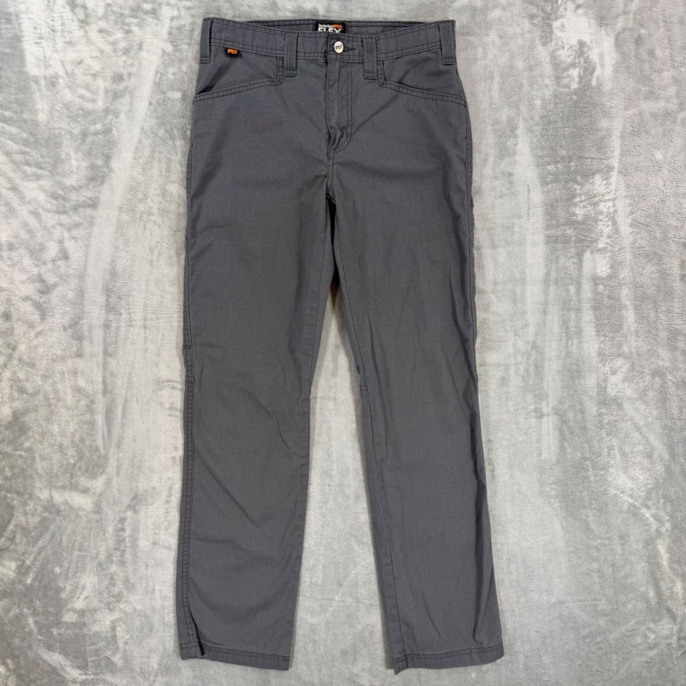 Timberland PRO FLEX Ripstop Straight Fit Pants Mens Size 30x32 Gray Utility Work